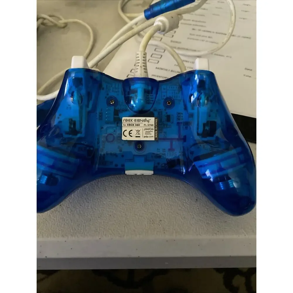Blue Rock Candy PDP Microsoft XBOX 360 Game Controller w/ Cable Tested